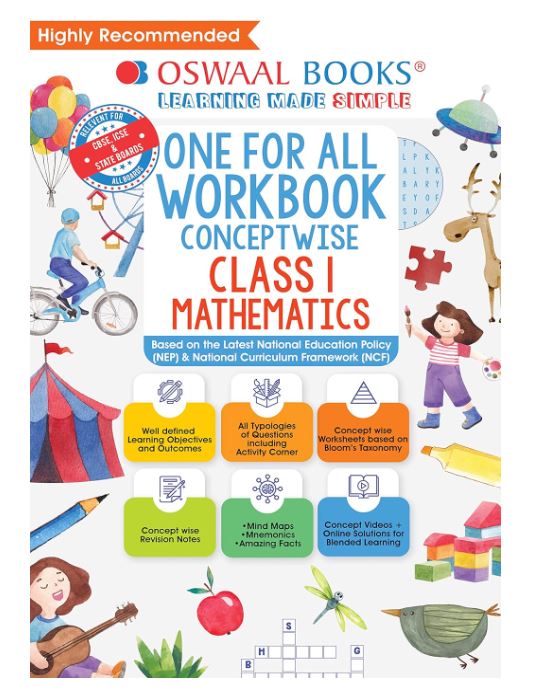 Oswaal One For All Workbook, Class-1, Mathematics
